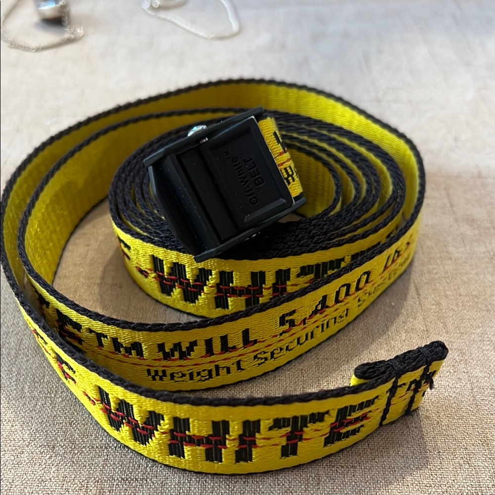 Off-White Yellow Industrial Belt